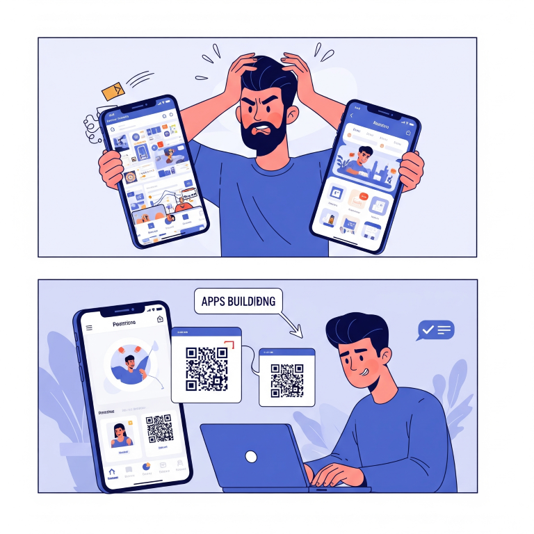 App Building Illustration