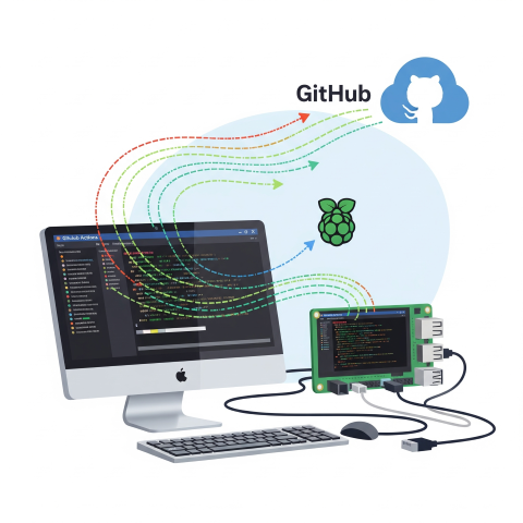 Github Action Homesever Illustration